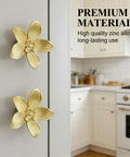 2 Pack Gold Flower Drawer Knobs For Cabinets And Furniture Dope Brushed Gold Finish Vintage Vanity Knobs Decorative Hardware