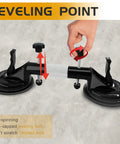 Pro Grade Seam Setter For Granite Tile With Heavy Duty Vacuum Suction Cup demonstrating leveling features and non-marking cups.