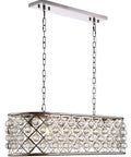 Drop Dead Gorgeous 6 Light Crystal Pendant Lamp With Killer Polished Nickel Grid Top Shelf Farmhouse Dining Room Ceiling Fixture, elegant design with crystal beads.