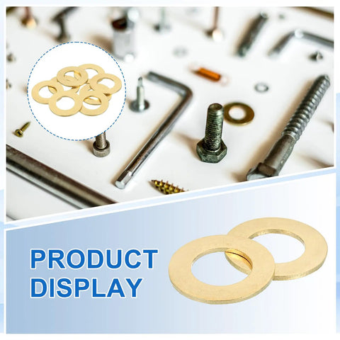 Dead Nuts Tight Brass Flat Washers 8 Pack 18Mm Hex Bolt Hardware Kit For Automotive And Home Garage Projects Built Tough As Nails.