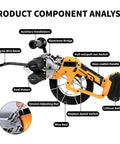BeoyNot Automatic Fish Tape Tool Electric Cable Lead Pipe Stringing Machine with labeled components and features for wire pulling.