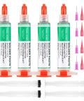 Hot Temp Lead Free Solder Paste Sn99 Ag0.3 Cu0.7 For Electronics No Clean 217C Melting Point Solder Paste Syringe Pack 5ML Four Pack