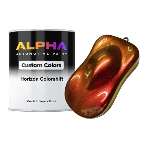 Premium Colorshift Basecoat Paint Gallon Medium Effect Ready To Spray Formula With Slow Reducer For Auto Body And Hot Rods Building A Dope Fresh Custom Finish On Any Ride displayed with sample color chip.
