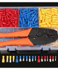 900 Pack Insulated Male Female Spade Wire Terminals Butt Connectors Kit With Crimping Plier Hand Tool For Easy 22 To 10 Awg Electrical Wiring Jobs That Are Totally Awesome, 900-piece insulated terminal kit with crimping plier