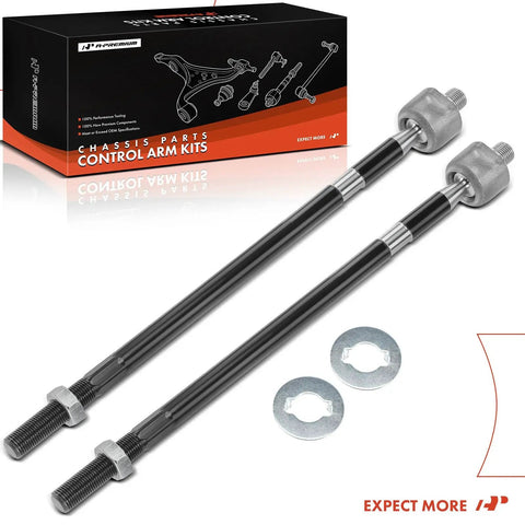 Front Inner Tie Rod Ends For Dodge Sprinter 2500 2003-2006 And Sprinter 3500 2003-2006, Left And Right Pair, Replacement Steering Tie Rods For Freightliner Sprinter 2500 2002-2006 And 3500 2002-2006. black metal rods with bushings