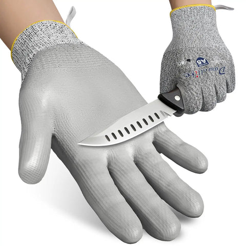 Cut Resistant Work Gloves For Men And Women ANSI A5 EN388 Level 4 Breathable PU Coated Grey Non Marking Built To Take On Gardening Fishing Automotive Construction And Woodworking Small Size