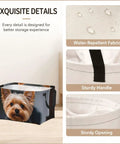 Hella Badass Waterproof Oxford Fabric Rectangle Storage Basket With Sturdy Cross Top Handles For Household Decluttering And Bedroom Shelving Projects Daily with water-repellent details.