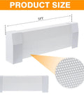 Effortless 5 Ft Baseboard Heater Cover Kit For Premium Series, Galvanized Steel, Easy Slip On Replacement, product size illustration.