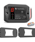 RV Dual CO And LP Gas Detector With Digital Display, Hardwired 12V DC Alarm For Carbon Monoxide And Propane, Replacement For Old RV Detectors 20-441 And 30-442, Surface And Flush Mount, Easy Install showing front view including mounting brackets and a connector
