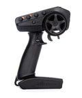 DX3 Smart Three Channel Transmitter With SR315 Receiver, showing foam-covered steering wheel, DSMR tech for RC cars.