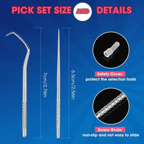 Scuba O Ring Kit 170 Pcs FKM90 With Stainless Steel O Ring Pick Set showing tool sizes and safety features