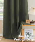 Olive Blackout Curtains Two Panel Set 52 Wide By 84 Long Thermal Insulated Room Darkening Window Drapes in living room