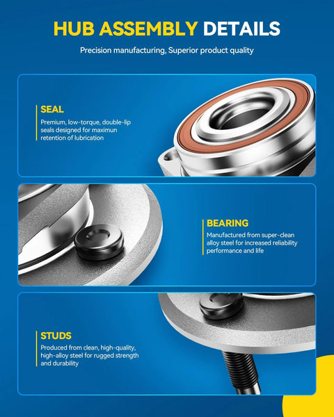 Details of Two Pack Front Wheel Hub Assembly For Subaru Forester 2014 2018 Crosstrek 2016 2021 Impreza 2014 2019 XV Crosstrek 2014 2015