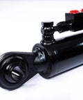 Close-up of Adjustable Hydraulic Top Link Cat 1 From Cab Control 23 And 5 Eighths To 37 Inches with piston rod detail