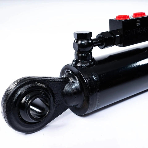 Close-up of Adjustable Hydraulic Top Link Cat 1 From Cab Control 23 And 5 Eighths To 37 Inches with piston rod detail