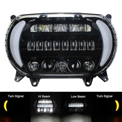 Road Glide LED Headlight Upgrade For Harley Davidson 2015 2016 2017 2018 2019 2020 2021 2022 2023 Dual Beam Daytime Running