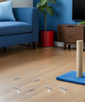 Beefy 20 Pack M8x35 Hex Socket Cap Screws on floor near cat tree with red plant pot in background
