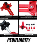 Red icykale 9-piece car dual cam clamp camshaft timing tool kit with anti-slip clamps