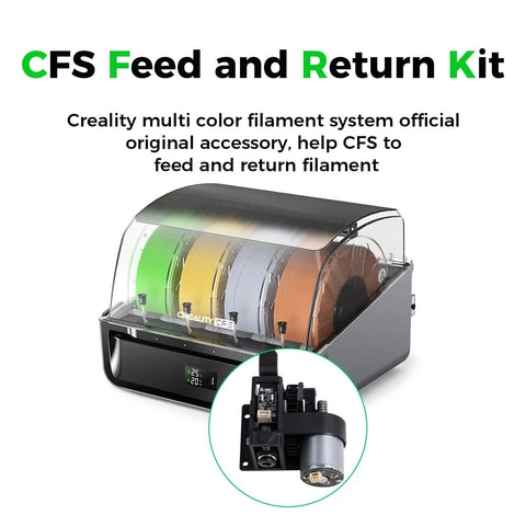 CFS Feed And Return Kit for 3D printers with filament spools and brush motor