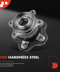 Two Rear Wheel Bearing And Hub Assemblies With 5 Lug Pattern For Nissan Rogue 2008 Through 2013 And Juke 2011 Through 2014 AWD Only
