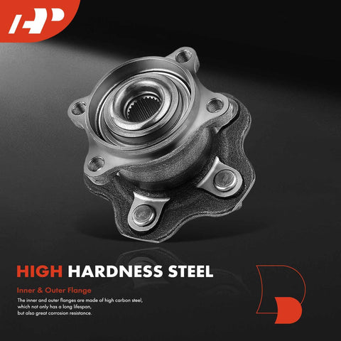 Two Rear Wheel Bearing And Hub Assemblies With 5 Lug Pattern For Nissan Rogue 2008 Through 2013 And Juke 2011 Through 2014 AWD Only