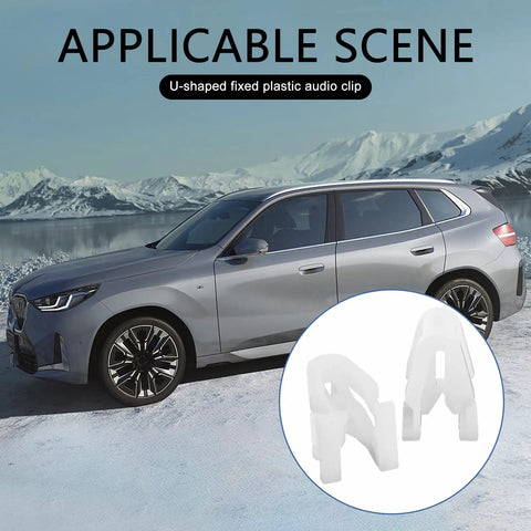 Universal Car Fastener Clips 20 Pack Made From Nylon Durable White Plastic With Water Resistant Build U Shape Clips for dashboard