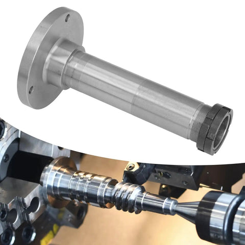 Rugged 38mm Hole Lathe Spindle Replacement for Mini Lathes, hollow headstock in steel, fits 8x16, 210x400, 210x750 models.