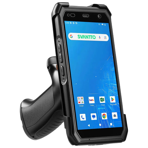 Android 13 Barcode Scanner With Pistol Grip Real Workhorse For Fast 1D 2D And QR Scanning 5.5 Inch Rugged Handheld PDA