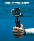 Brave 4 Pro Action Camera Bundle With Waterproof Floating Grip shown underwater.