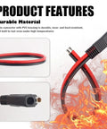12AWG SAE Connector Kit 2 Pack Tough As Nails Built To Last Heavy Duty Bullet Lead 2 Wire Quick Disconnect Extension Cable