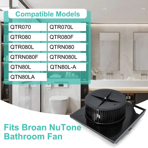 Replacement Bathroom Exhaust Fan Motor Assembly For Broan Nutone QTN80L QTR080 QTR070L QTR070 QTRN080L QTN80LA on bathroom counter