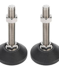 Heavy Duty Furniture Leveling Feet With Non Slip Base Adjustable 100mm Height Set Of 2 For Home And Office M16 Threaded Supports Up To 22 Lbs Each