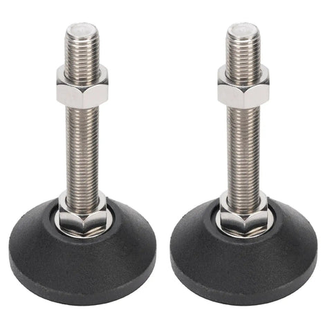 Heavy Duty Furniture Leveling Feet With Non Slip Base Adjustable 100mm Height Set Of 2 For Home And Office M16 Threaded Supports Up To 22 Lbs Each