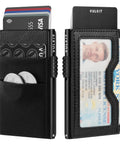 Slim Minimalist RFID Blocking Wallet With ID Window And Pop Up Card Holder, Everyday Carry Essentials In One EDC Pocket