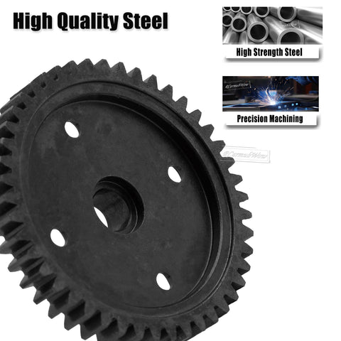 Hardened Steel 46T Spur Gear Upgrade For One Eighth Scale Sledge 4WD Monster Truck Main Gear Boosts Torque and Durability
