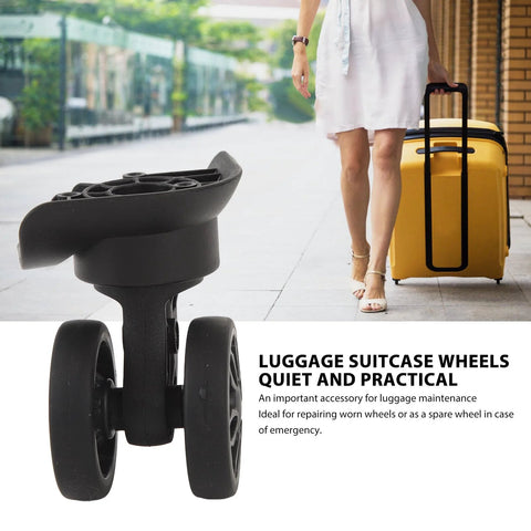 Luggage Wheel Replacement Set Of 2 Easy To Install Suitcase Caster Wheels For Repairing Worn Out Casters ABS Material