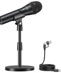 Dual USB And XLR Dynamic Desk Mic For Podcasts With Mute Button And Adjustable Stand Windscreen Great For Streaming Voiceover And Studio Use On Desktop