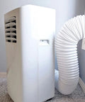 Anti Clockwise Thread Portable AC Exhaust Hose With 5.9 Inch Outer Diameter, 80 Inch Extendable Length, Flexible Vent Replacement Tube For Portable Air Conditioners, Compatible With LG Units connected to air conditioning unit