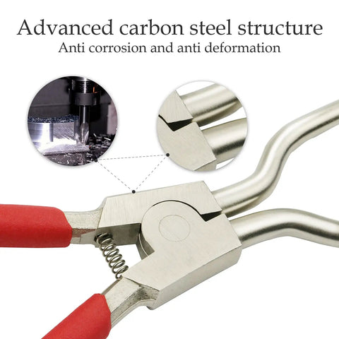 Kick Ass Washing Machine Spring Removal Tool For Inner And Outer Basin Expansion Replacement Part Compatible With LG And Samsung Appliances Rock Solid All Steel Galvanized Body Built In Spring Fixes Rusted Jams Replaces TJTSE1 1268535 AH3569695 close-up on advanced carbon steel structure with red non-slip handle
