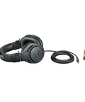 M20x Professional Studio Headphones for Mixing and Monitoring with lightweight circumaural design and 40mm drivers, black