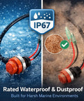 Keyless Push Button Start Stop Switch For Marine Boats And Outboard Engines, waterproof and dustproof with 18 inch wire