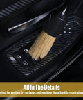 Six Piece Car Detailing Brush Set With Ultra Soft Boar Hair Detail Brushes cleaning car interior buttons