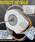Drop In Evaporator Fan Motor WR60X10185 For GE And Hotpoint Refrigerators Replacement Part AP3875639, 6-pin plug, 4 wires