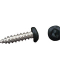 Top Shelf Number Eight Pan Head Screws Featuring Grip Tight Square Drive And Slick Black Finish Three Quarter Inch Length Heavy Duty Rv Camper Hardware Fastener.