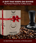 51mm Espresso Tamper Pro Grade Stainless Steel With Flat Base And Spring Loaded Mechanism box and tamper