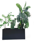 40 Inch Long Metal Rectangular Planter Box For Outdoor Patio Porch Black Modern Design Built To Last No Tool Needed Quick Snap In Planter For Plants Flowers Garden Heavy Duty Outdoor Box For Deck Balcony