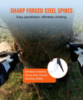 Lightweight Aluminum Tree Climbing Spikes 1 Pair With Straps And Spike Protectors 350 Lb Load Capacity Arborist Gear For Climbers