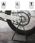 Universal Heavy Duty Motorcycle Triangle Stand With Rear Side Kickstand And Wheel Holder For 80 To 500 CC Dirt Pit Bike Motocross