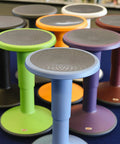 SitWell Wobble Stool With Adjustable Height For Active Seating In Classrooms And Libraries Grassy Green Boosts Posture And Core Engagement