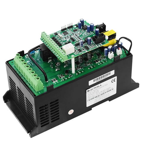 Workhorse Variable Frequency Drive VFD Converter 0.75kW 1.5kW 2.2kW 3kW 3 Phase 380V to 440V ES280 With 0 to 400Hz Output and Adjustable Current 2.5A to 7.9A Ideal for Industrial Motors and Easy Speed Control, black VFD unit with exposed circuit board